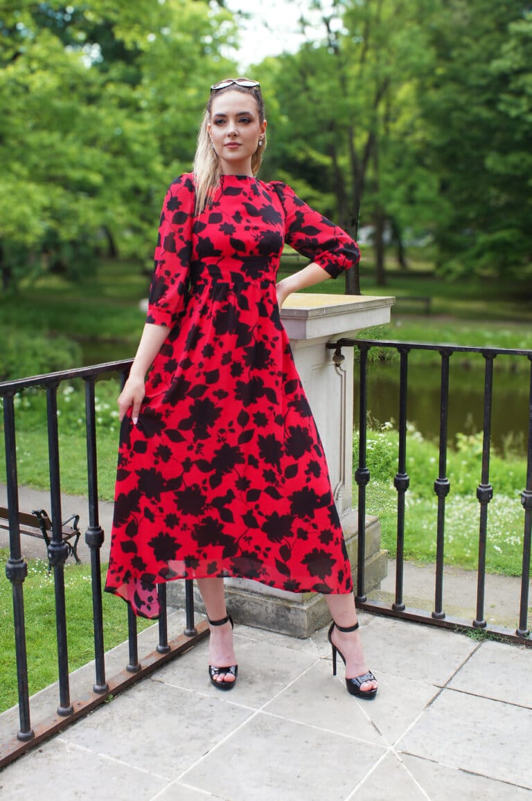 sukienka wizytowa z wiskozy