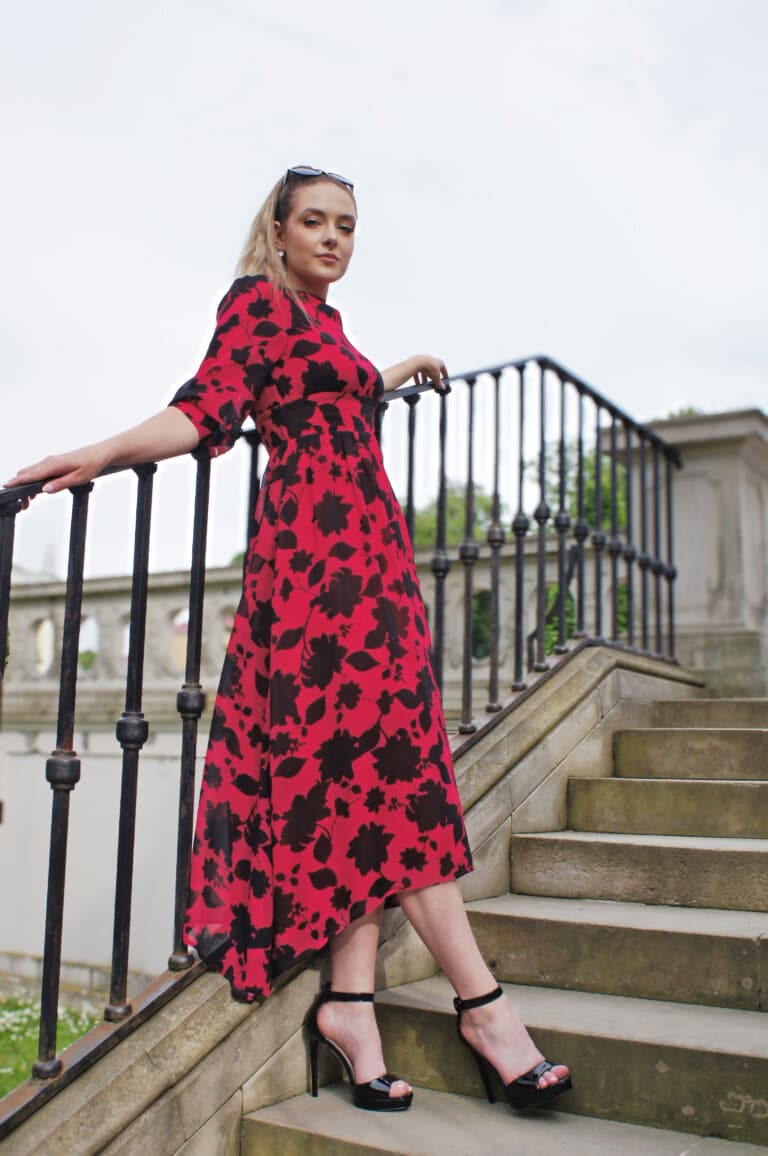 sukienka wizytowa z wiskozy