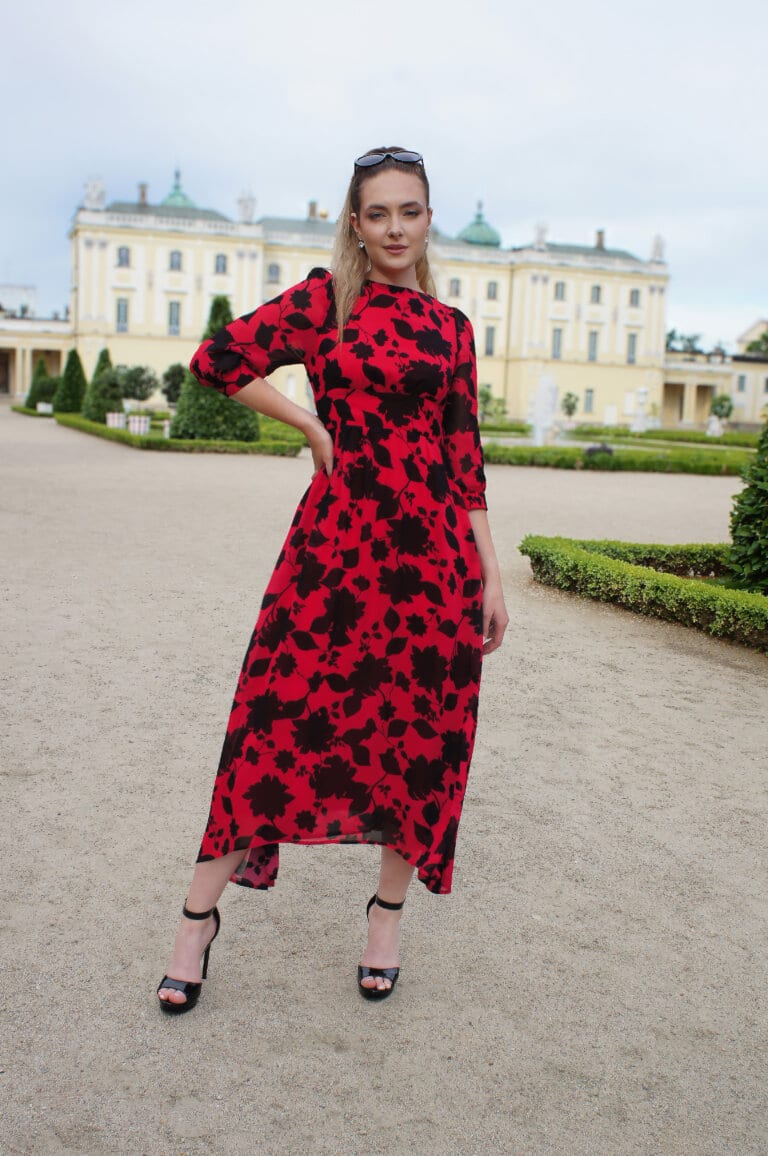 sukienka wizytowa z wiskozy