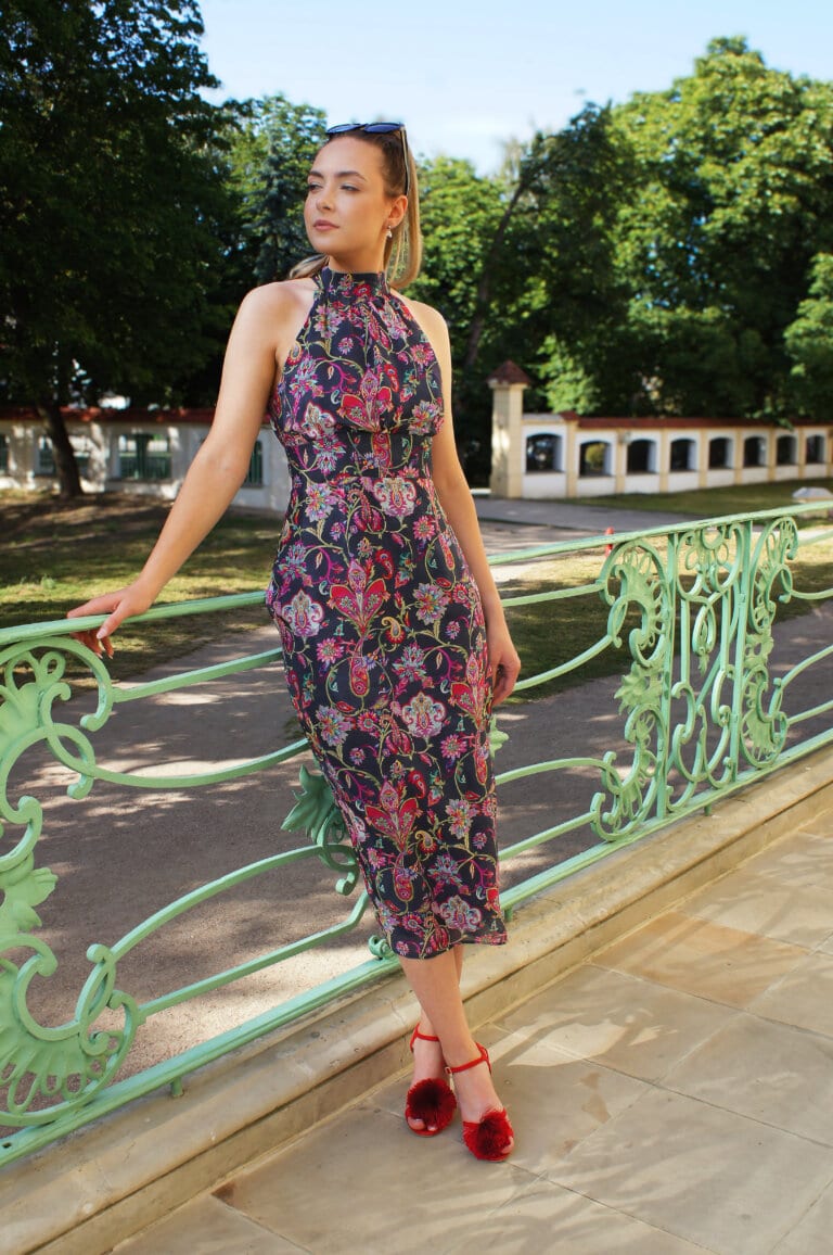 sukienka wizytowa z wiskozy