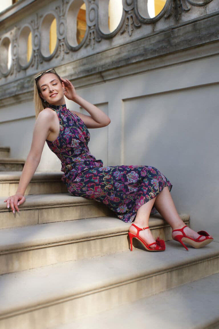 sukienka wizytowa z wiskozy