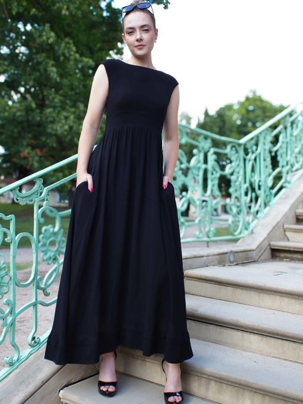 sukienka wieczorowa z wiskozy