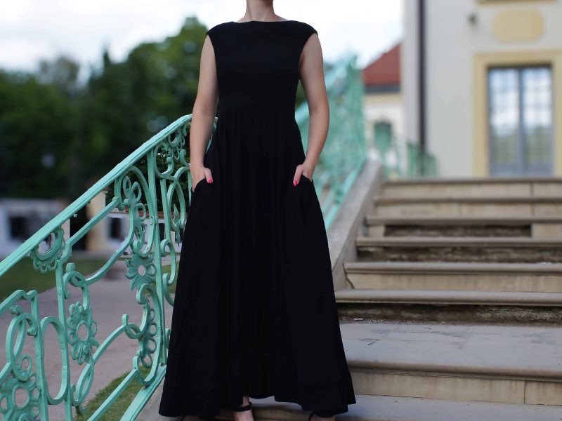 sukienka wieczorowa z wiskozy